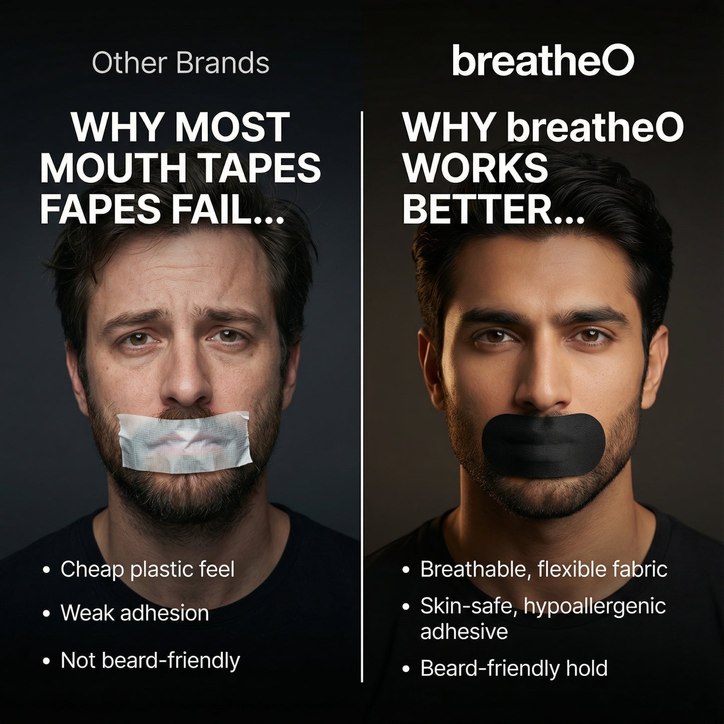 breatheO Mouth Tape (30 Pack).