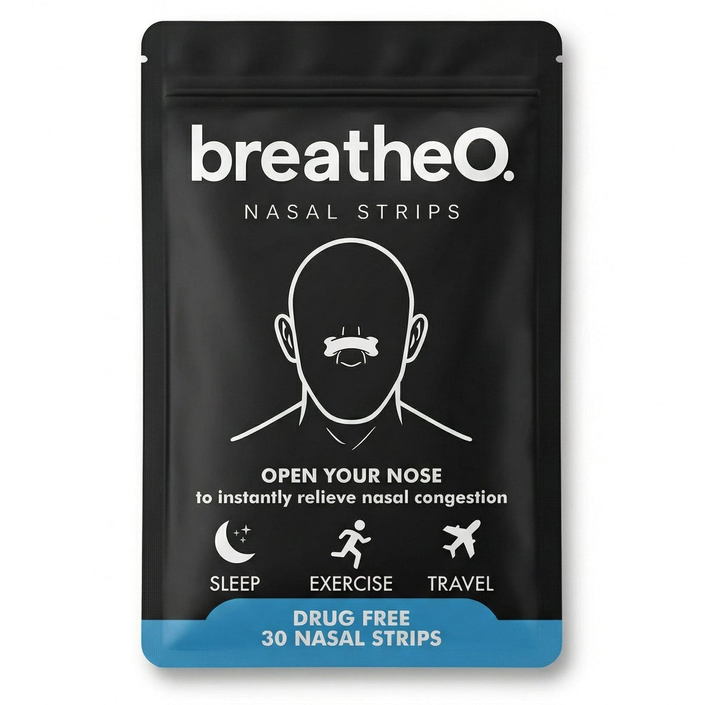 breatheO. Nasal Strips (30 Pack)