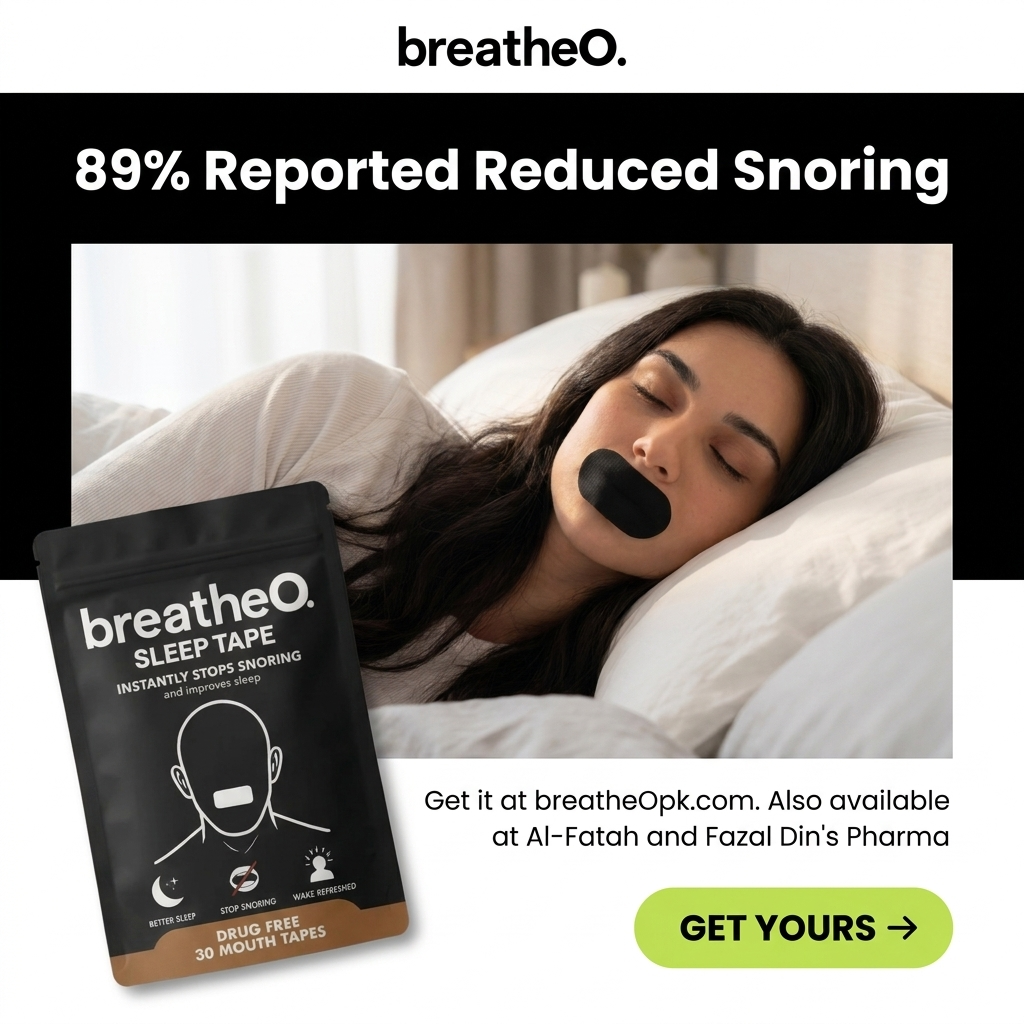 breatheO Mouth Tape Pakistan (30 Pack).