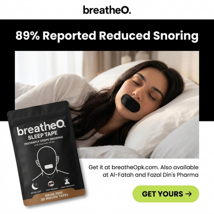 breatheO Mouth Tape Pakistan (30 Pack).